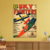 Sky Fighters Magazine Hoesje Canvas Afdruk (Insitu (Woonkamer))