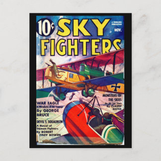 Sky Fighters - nov 1937a_Pulp Art Briefkaart
