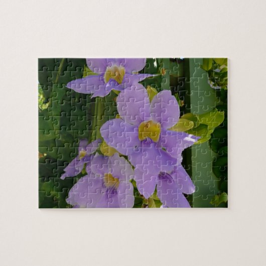 Sky Flower Vine Tropical Paars Floral Legpuzzel (Horizontaal)