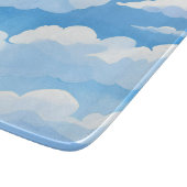 Sky Full of Clouds | Watercolor Blue Sky Painting Snijplank (Hoek)