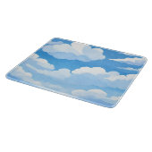 Sky Full of Clouds | Watercolor Blue Sky Painting Snijplank (Hoek)