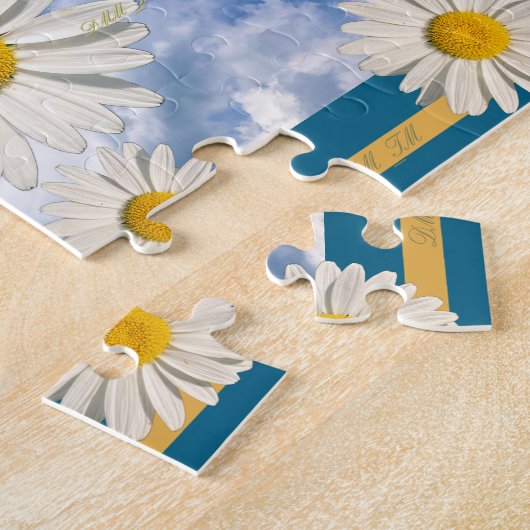 Sky full of daisies puzzle. legpuzzel (Zijkant)