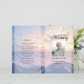 sky Funeral Program sjabloon (Staand voorkant)