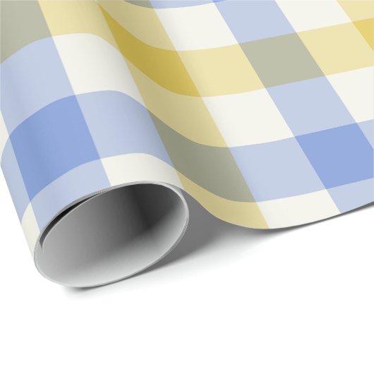 Sky Gingham - Wrapping Paper Cadeaupapier (Rol Hoek)