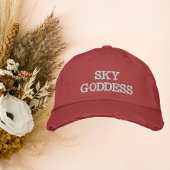 Sky Goddess Typografie, Wanderlust, Eenvoudig Geborduurde Pet