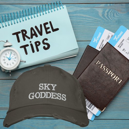 Sky Goddess Typografie, Wanderlust, Eenvoudig Geborduurde Pet
