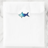 Sky gradiënt Shark Ronde Sticker (Tas)