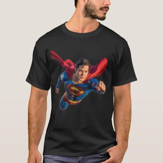 Sky Guardian – Moderne Superheld Vliegt T-shirt (Voorkant)