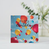 Sky High Celebrations: Een uitbarsting van verjaar Kaart (Staand voorkant)