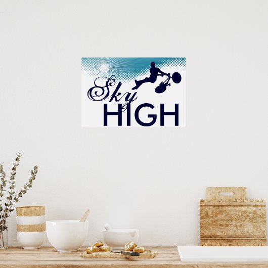 sky high cycle poster (Keuken)