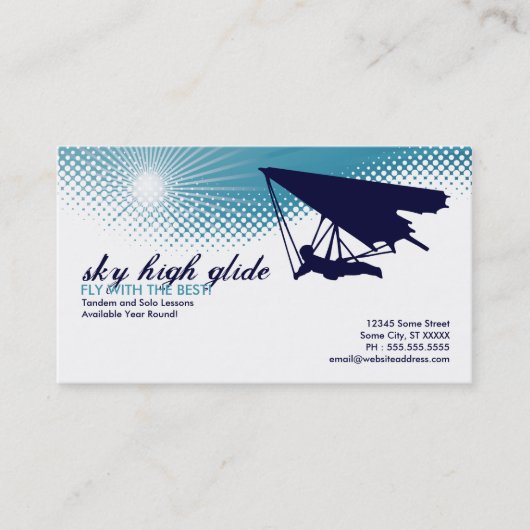sky high glide visitekaartje (Voorkant)