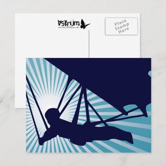 sky high hang gliding briefkaart (Voorkant / Achterkant)