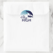 sky high hang gliding ronde sticker (Tas)