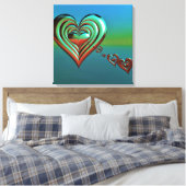 Sky High Hearts Canvas Afdruk (Insitu (Slaapkamer))