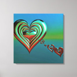 Sky High Hearts Canvas Afdruk