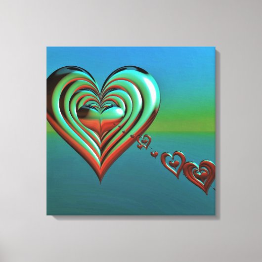 Sky High Hearts Canvas Afdruk (Voorkant)