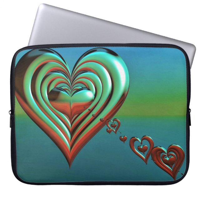 Sky High Hearts Laptop Sleeve (Voorkant)