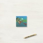 Sky High Hearts Post-it® Notes (Op bureau)