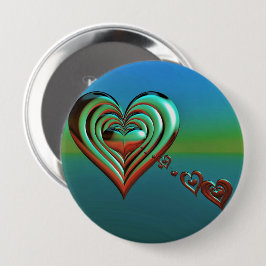 Sky High Hearts Ronde Button 4,0 Cm