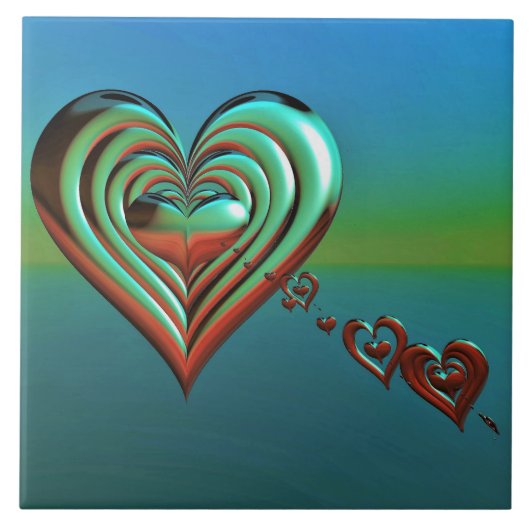 Sky High Hearts Tegeltje (Voorkant)