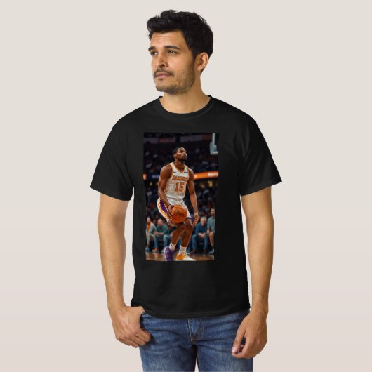 Sky High Hoops Basketbalspeler Silhouette Tshirt (Voorkant volledig)