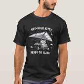 Sky-High Kat, klaar om te glijden! Hang Gliding T-shirt (Voorkant)