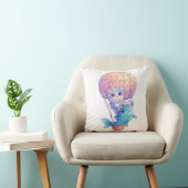 Sky High Kitty � Lieve Whimsicale Kat Avontuur Kussen (Stoel)