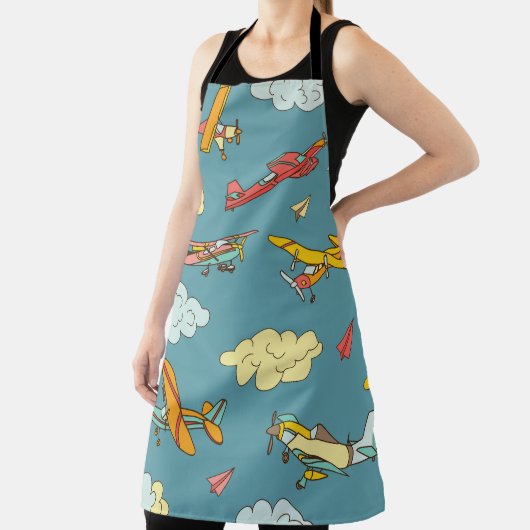 Sky High: Retro-vliegtuigontwerp Schort (Insitu)