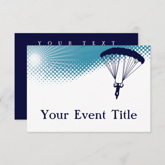 sky high skydiver kaart (Voorkant / Achterkant)