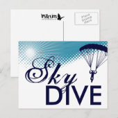 sky high skydiving briefkaart (Voorkant / Achterkant)