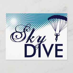 sky high skydiving briefkaart