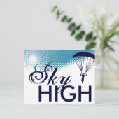 sky high skydiving briefkaart (Staand voorkant)