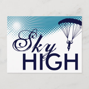 sky high skydiving briefkaart