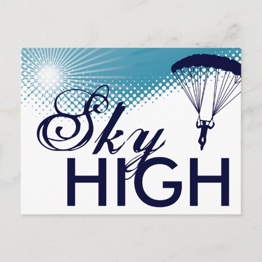 sky high skydiving briefkaart (Voorkant)