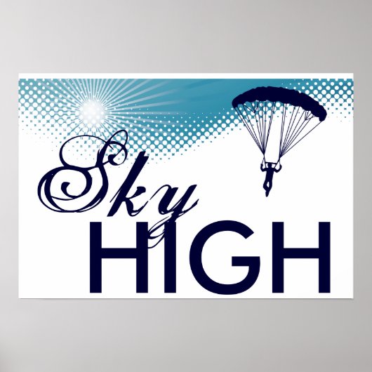 sky high skydiving poster (Voorkant)