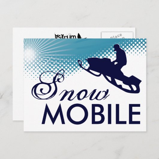 sky high snewmobile briefkaart (Voorkant / Achterkant)