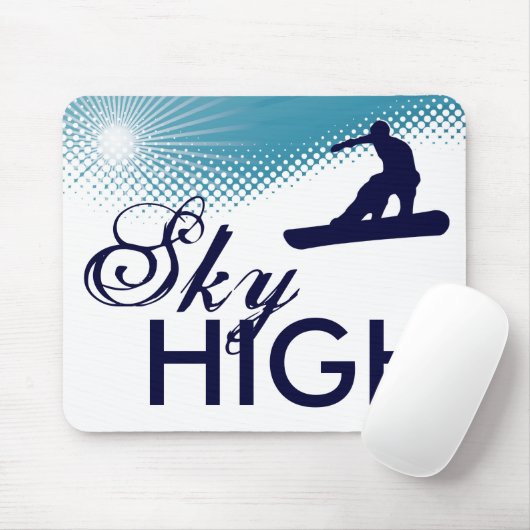sky high snowboarding muismat (Met muis)