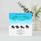 Sky High Sprints Annual Derby Party Invitation Kaart (Staand voorkant)