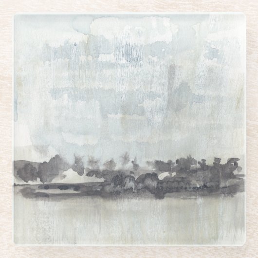 Sky Horizon - Neutrale kleuren Glazen Onderzetter (Voorkant)