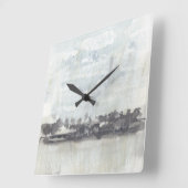 Sky Horizon - Neutrale kleuren Vierkante Klok (Hoek)