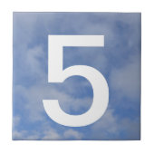 Sky House Number Tile Tegeltje (Voorkant)