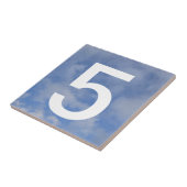 Sky House Number Tile Tegeltje (Zijkant)