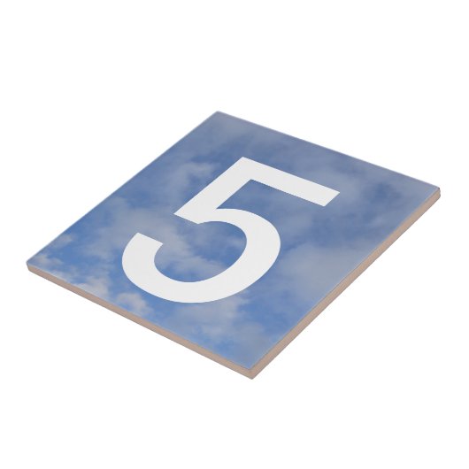Sky House Number Tile Tegeltje (Zijkant)