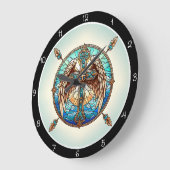 Sky Hues Winged Cross Grote Klok (Hoek)