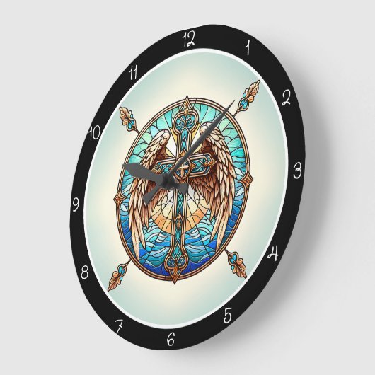 Sky Hues Winged Cross  Grote Klok (Hoek)