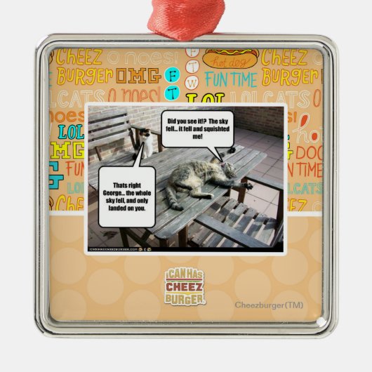 Sky is aan het vallen metalen ornament (Voorkant)