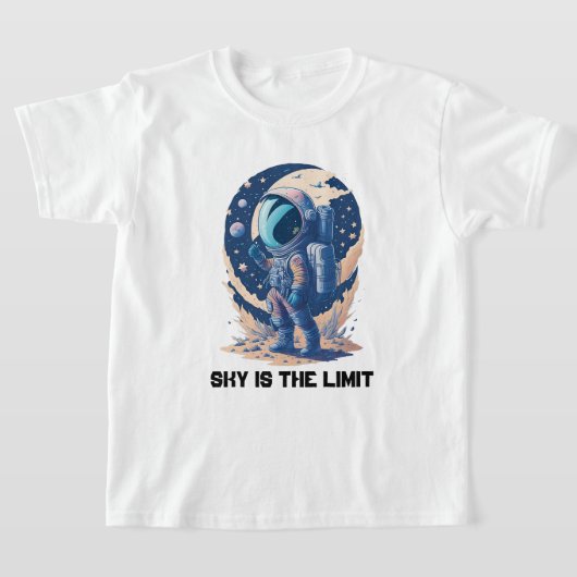 Sky is de grens met Astronaut T-shirt (Laagn)