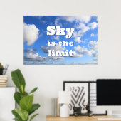 Sky is de grens - motivatie poster (Thuiskantoor)