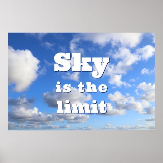 Sky is de grens - motivatie poster (Voorkant)