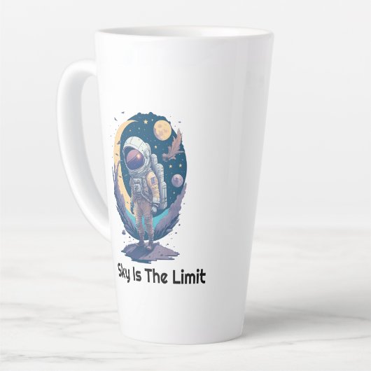 Sky is de Limiet en Onbeperkte kracht, het idee va Latte Mok (Linkerhoek)